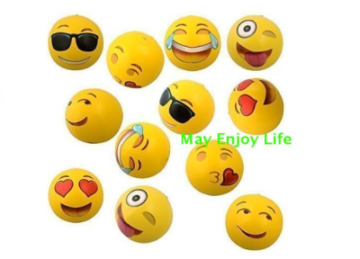 12 Inflatable Beach Ball Expression Smiley Ball PVC Kindergarten Activity Festival Birthday Party Water Toys