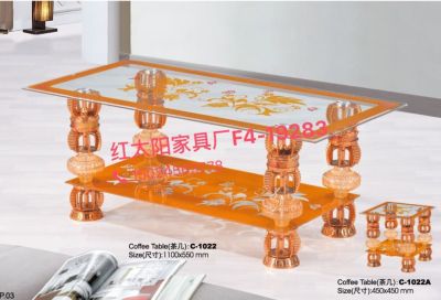 Factory direct simple and modern glass coffee table TV stand living room combination of tempered glass coffee table1