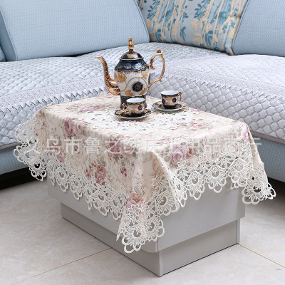 High Quality Water Soluble Lace Tablecloth Tablecloth Fabric Table Cloth Embroidered Square and round Tablecloth Pastoral Table