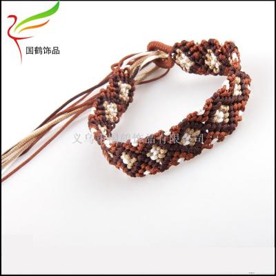 Hand-woven jade line cotton String Bracelet