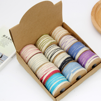 Factory direct 1CM color fish Silk Ribbon twist braid hemp linen textile accessories