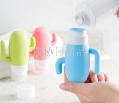 Cactus Silica Gel Packaging Bottle Shower Gel Hand Sanitizer Lotion Bottle Travel Wash Bottle