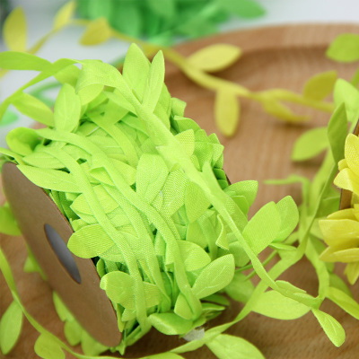 Supply simulation leaf Garland wholesale decorative accessories leaf cane leaves and colorful cloth simulation for 10 m