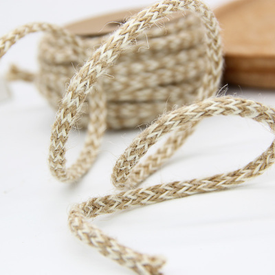Hemp Rope Hand Woven fine ropes jute rough rope Vintage Ornament Bundle Rope Mixed yarn