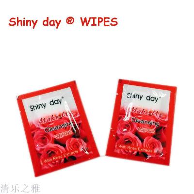 Single-piece four-sided cosmetic make-up remover Wipes