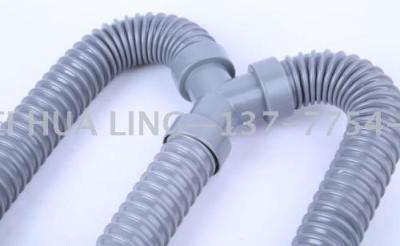 Factory direct shot PVC bellows washing machine drainage pipe can be telescopic deodorization