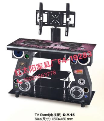 Factory Outlet indoor Leisure tempered glass stereo LCD TV cabinet