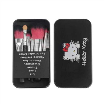 Hello Kitty7 Makeup Brushes Black Three-Dimensional Hello Kitty Makeup Brushes Kt