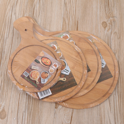 Creative round Pizza Plate Japanese Style Pizza Steak Wooden Plate Pizza Plate Tray Home Retro