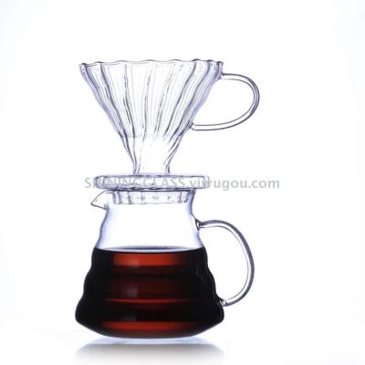 High borosilicate glass hand Coffee Pot Filter Cup set classic cloud pot