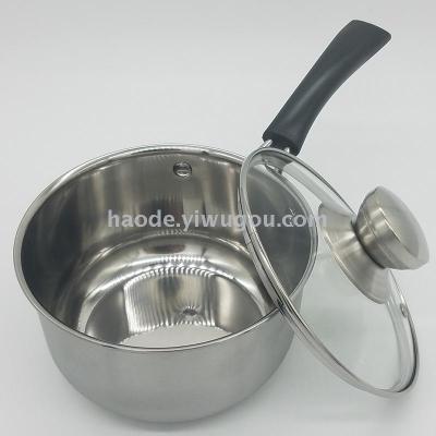 Stainless steel, the three - piece casserole single handle such casserole premium gift casserole