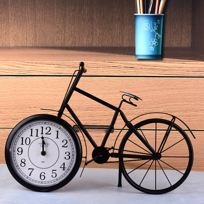 The New European vintage bicycle alarm clock creative home furnishing alarm clock