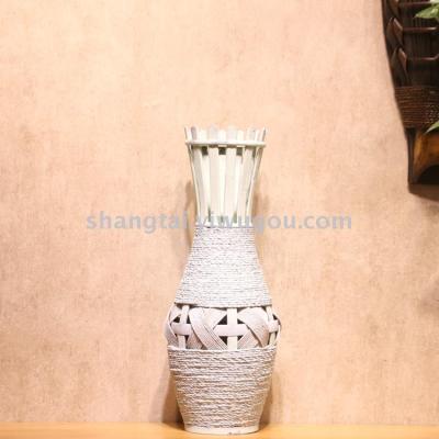 Chinese Retro Southeast Asian Style Handmade Bamboo Woven Vase Flower Flower Container DL-17363