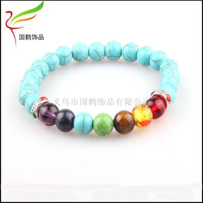 Seven Chakras crack bead Bracelet