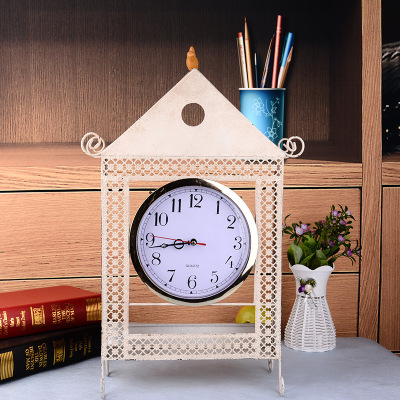 European - style retro home decoration house alarm clock bedroom living room iron crafts