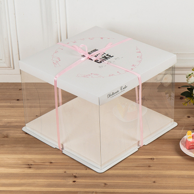Transparent cake box, PVC box, environmental PET box
