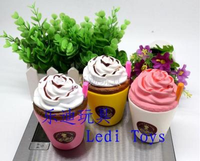 New squishy slow rebound straw cup simulation PU simulation toy fruit and vegetable display