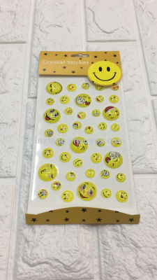 3D DIY emoji acrylic rhinestone mobile phone car  computer Stickers