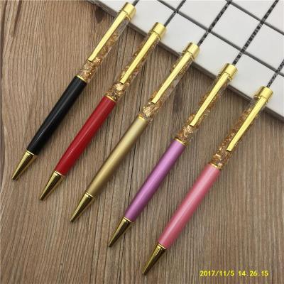 Wholesale high-grade oil pen 24k gold Foil pen turn all metal ballpoint pen advertising Gifts