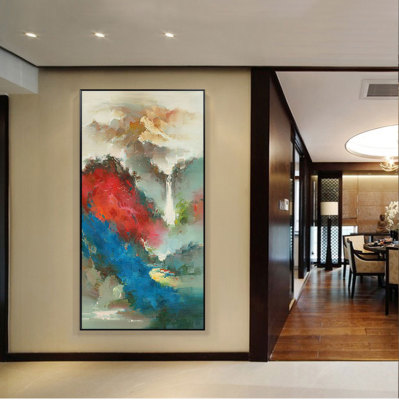 A new Chinese decorative painting portrait of the living room the abstract paintings of the modern minimalist landscape wall paintings.