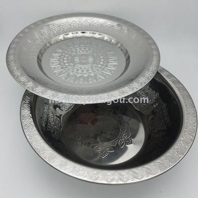 The New 2017 stainless steel pressure pot export cover pot flower cover pot lid embossed