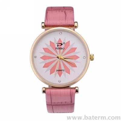 Fashion trend rose gold slim individuality flower belt lady fashion Watch Quartz watch