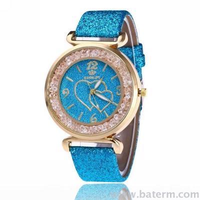 Fashion trend Bright Powder series Love digital noodles color powder strap lady fashion Watch quartz watch 3