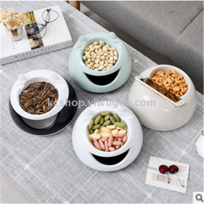 Lazy person fruit tray cartoon lovely creative desktop garbage can lazy person fruit receive box