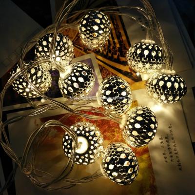 Christmas Festival Room Furnishings Restaurant Decorative Lights Moroccan Flat Ball Led Lighting Chain Creative Gifts