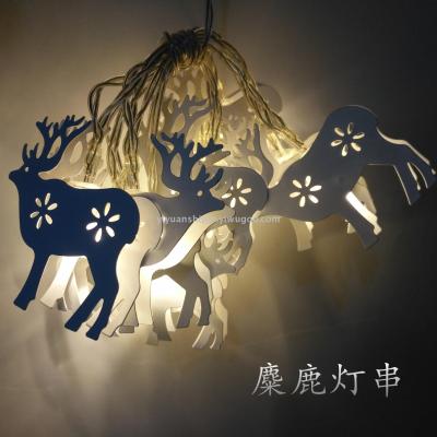 Led Christmas Festival Restaurant Room Decoration Pendant Elk Deer Lighting Chain Amazon Dunhuang Aliexpress