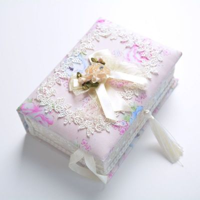 In Stock Wholesale New Lace Fabric Jewelry Box Jewelry Earring Ring Storage Box Jewelry Storage Box