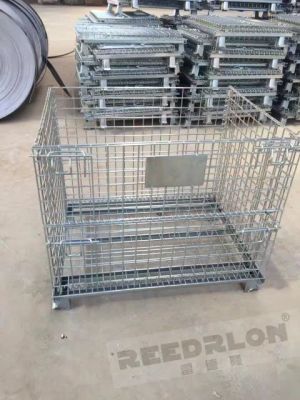 Warehouse cage folding logistics turnover box spot supply size can be customized redlon