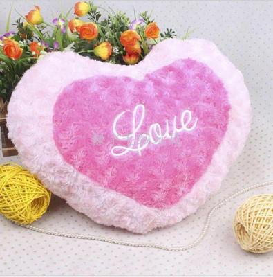 Valentine's Day Rose Velvet Pillow romantic love rose flower shape stitching curl Square Pillow Show gifts