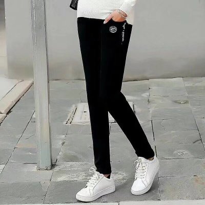 Maternity leggings for winter wear with fleece warm cotton trousers 2017 new loose tummy support