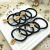 Black Japanese and Korean Simple Highly Elastic Hair Rope Seamless Nylon Rubber Band DIY Accessories Hair Ring Wholesale