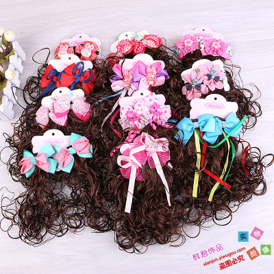 Children's headwear baby wig hairpin hairpin hairpin curly hair accessories.