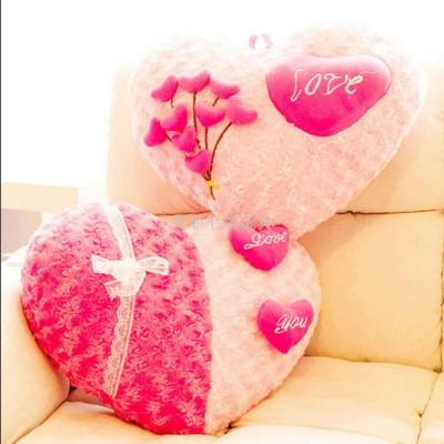Valentine 's day heart - shaped rose heart, lovely pillow pillow as plush toys