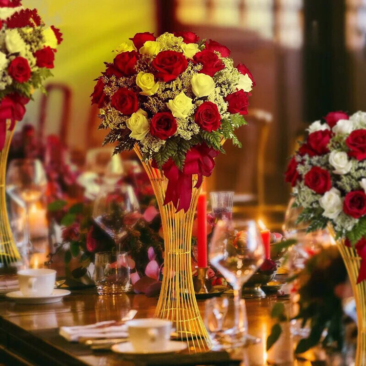 铁艺花器路引 插画花器装饰 花瓶家居婚礼摆件