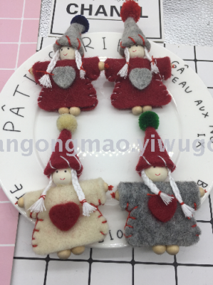 Little beauty wool felt stamp music handmade DIY jewelry Crafts garment accessories Pendant accessory 190.12