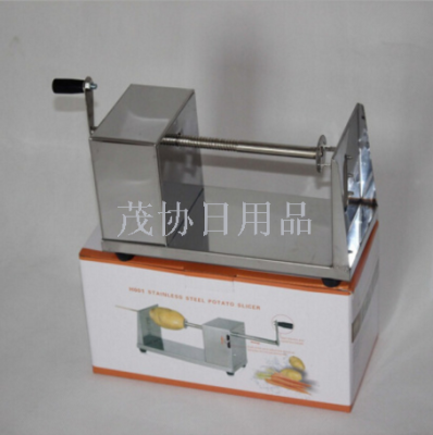 Snack Equipment Hand Spiral Potato Chips Machine Stainless Steel Manual Potato Rotary Cutting Machine Potato Cutter