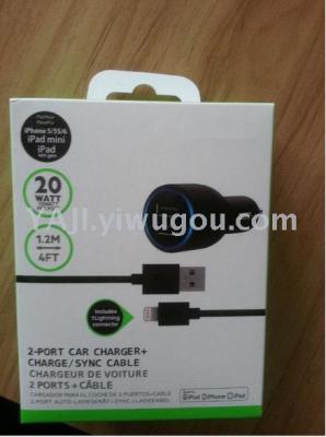 Blu-ray aperture dual USB Car Charger 2.1A Mobile Charger Belkin
