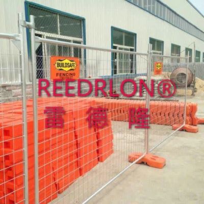 Redlon temporary fence round tube wire fence with plastic base