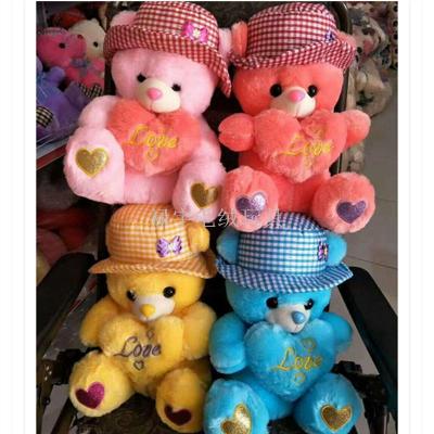 LED colorful music foreign trade explode bear big cravat bear hug heart Bear hat Bear plush toy doll