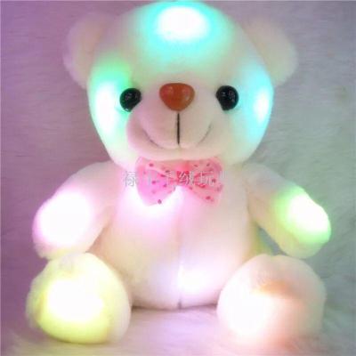 Led colorful music toys teddy Bear plush toy scarf bear Scarf Rabbit Valentine's Day gift