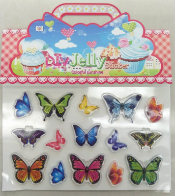 Wx-99h new jelly stick silicone children's cartoon stickers.