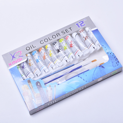 12ML oil paint with 4-pen color palette set