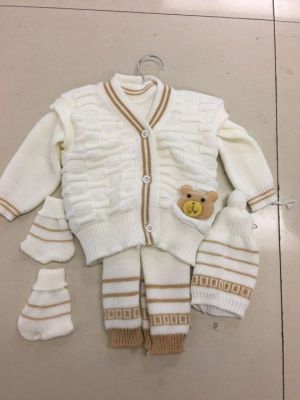 Five-piece knitted sweater for Export to Africa baby set