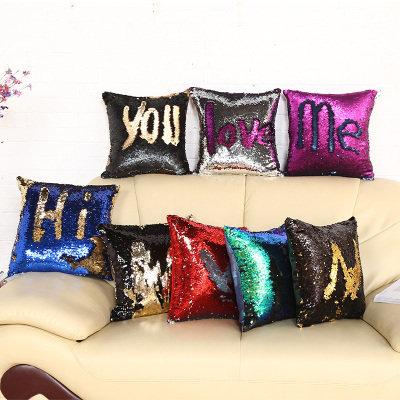 Factory Hot home diy creative bead pillow winter color simulation silk cushion Gift