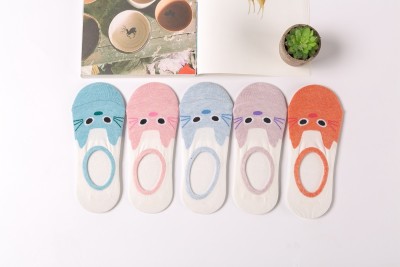 Invisible female socks cotton socks  pure  shallow mouth anti-slip summer hot explosion ventilation Factory Outlets