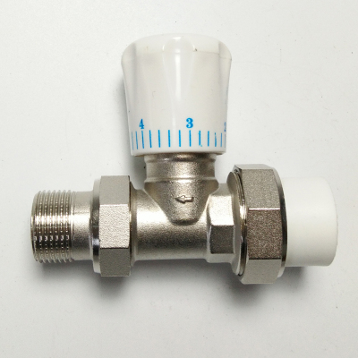 PPR Direct-type manual temperature control valve Corner type manual Plating